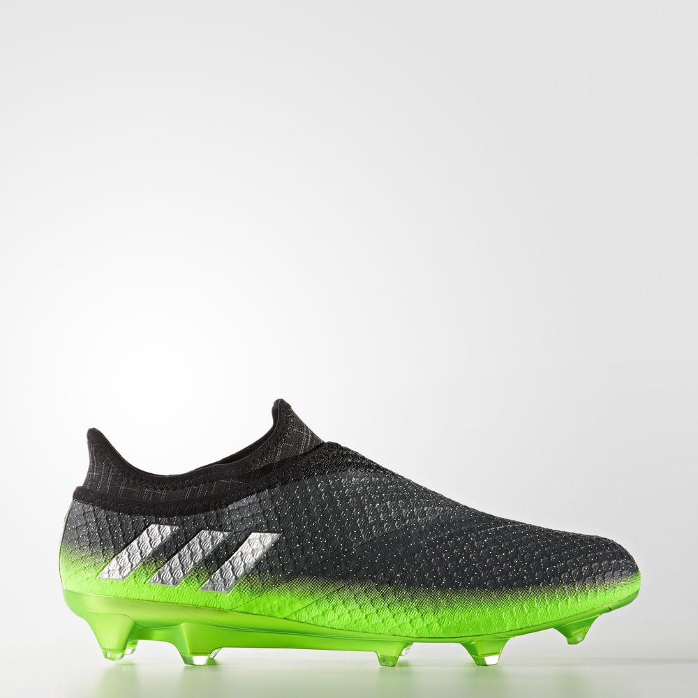 Adidas Messi 16+ Pureagility Firm Ground - ποδοσφαιρικα παπουτσια ανδρικα - Βαθυ Γκρι/Ασημι Μεταλλικ